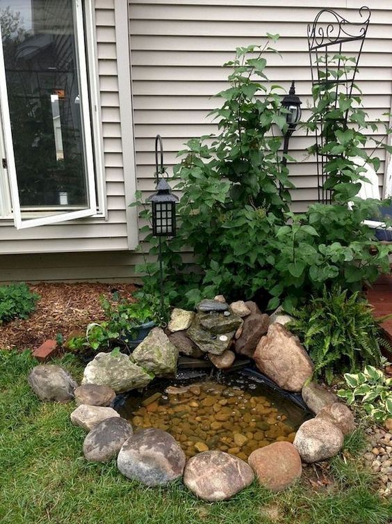 Backyard Pond Ideas: Small Rocky Pond
