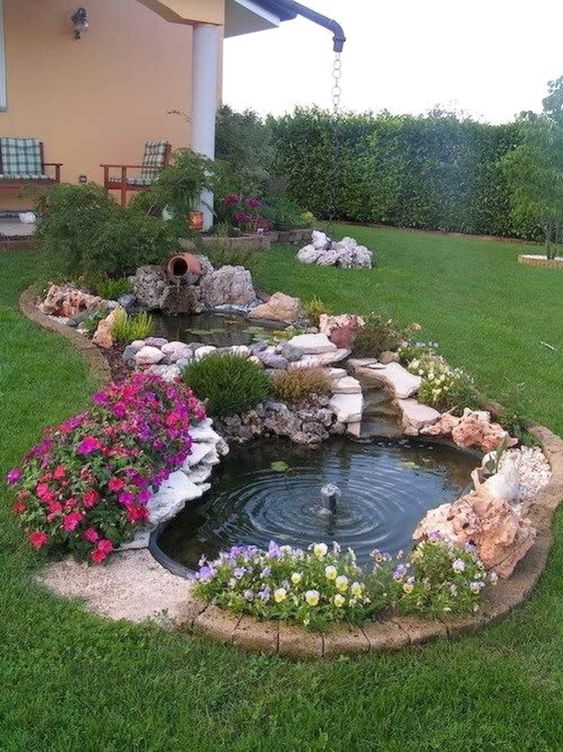 Backyard Pond Ideas: Beautiful Colorful Pond