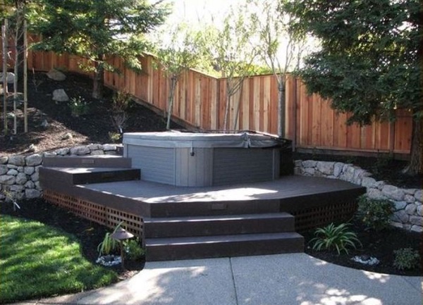 Hot Tub Backyard feature