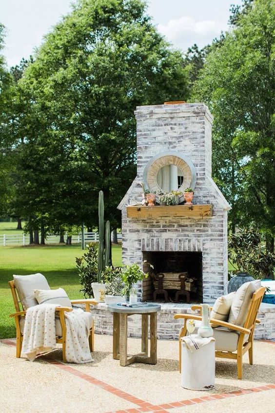 Backyard Fireplace Ideas 12