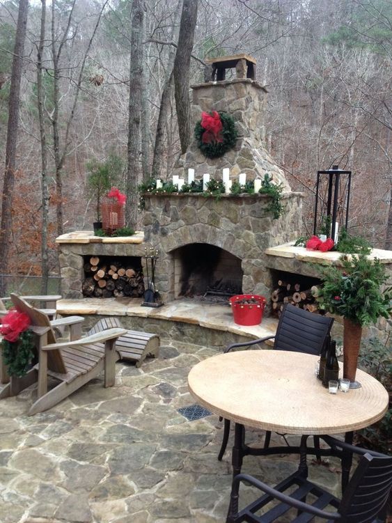 Backyard Fireplace Ideas 19