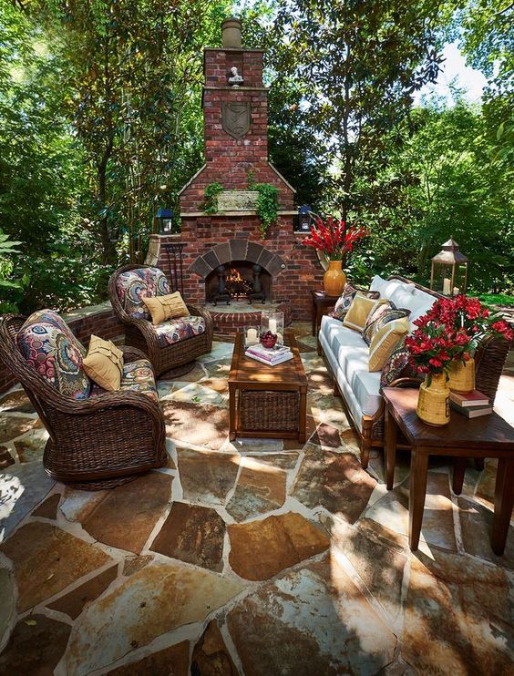 Backyard Fireplace Ideas 8